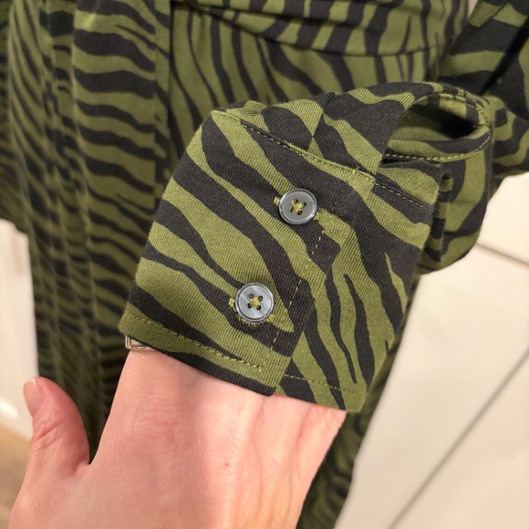 Boden Laura Jersey Midi Shirt Dress Oregano Animal Tiger Print size US 6 Regular - Picture 8 of 10